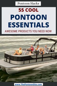 the pontoon has five people in it and is being advertised for $ 5 00