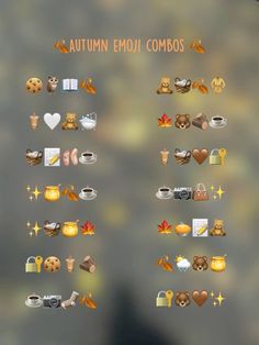 an image of autumn emoji combos on the app store window with other emoji stickers