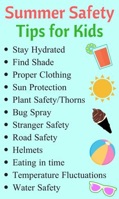 the summer safety tips for kids