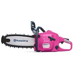 a pink and black chainsaw with the words husnavama on it