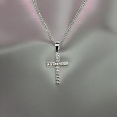 Natural Quality Diamond Cross Pendant with Chain 17" 14k W Gold 0.17 CT Certified $2,490 307920This magnificent pendant is very versatile and can be used both vertical and horizontal.Nothing says, “I Love you” more than Diamonds and Pearls!This diamond necklace has been Certified, Inspected, and Appraised by Gemological Appraisal LaboratoryGemological Appraisal Laboratory of America is a proud member of:- GIA Alumni Association- National Association of Jewelry Appraisers- International Consortiu Fine Jewelry Channel Set Necklace Gift, Fine Jewelry Channel Set Necklace For Gift, Fine Jewelry Necklace Channel Set As Gift, Channel Set Cubic Zirconia Necklace Gift, Gift White Gold Diamond Necklace Channel Set, Gift Channel Set Diamond Necklace In White Gold, White Gold Diamond Necklace Channel Set Gift, White Gold Channel Set Diamond Necklace Gift, Diamonds And Pearls