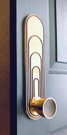 a close up of a door handle with a cup on it's front plate