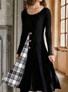 Spring Fashion Casual, Long Sleeve Shift Dress, Spring Skirts, Dress Stores Online, Fashion Dresses Casual, Shift Dress Black, Casual Skirt, Black Dresses, Fall Autumn