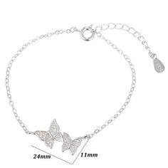 Love Monarch Crystal Butterfly Bracelet? If you love butterflies, chances are You’re a romantic person who often dreams and lets your mind wander. You try to ignore any problems and take only the best from life. You’re a positive person who tries to find the positive aspects of any situation. Butterflies are deep and powerful representations of life. Many cultures associate the butterfly with our souls. The Christian religion sees the butterfly as a symbol of resurrection. Around the world, peop Friendship Butterfly Charm Jewelry, Adjustable Dainty Butterfly Bracelet, Silver Dainty Butterfly Bracelets, Dainty Silver Butterfly Bracelets, Sterling Silver Butterfly Bracelets, Sterling Silver Butterfly Bracelet, Butterfly Shaped Silver Bracelet Gift, Silver Butterfly Bracelets For Gifts, Silver Butterfly Bracelet For Gift