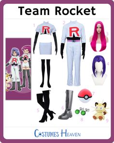 the costume guide for pokemon's team rockett