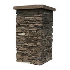 an image of a stone chimney on a white background with clippings to the side