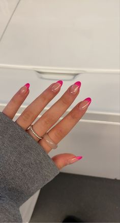 pink french nails manicure nail ideas simple pink rings Unghie Sfumate, Nails 2023, Short Acrylic Nails, Nail Arts, Best Acrylic Nails, Nails Acrylic