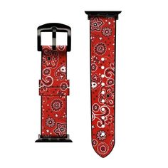 Red Classic Bandana Leather & Silicone Smart Watch Band Strap for Apple Watch Iwatch Series 9 8 7 6 5 4 3 2 1 SE - Etsy Red Watch With Adjustable Leather Strap, Red Leather Strap For Watches, Red Adjustable Leather Strap For Watches, Rectangular Watch With Black Band, Rectangular Watch With Adjustable Black Band, Adjustable Rectangular Watch With Black Band, Red Adjustable Rectangular Watch Bands, Adjustable Red Rectangular Watch Bands, 1980s Accessories