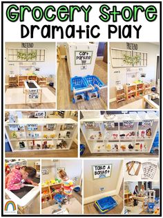 the grocery store dramatic play is great for kids to learn how to make their own toys