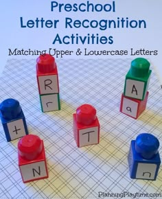 there are letters that spell out the word preschool letter recognition activities