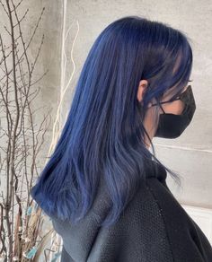 Dark Blue Hair, Korean Hair Color, Curly Hair Styles Easy, Penteado Cabelo Curto, Hair Color Blue, Hair Inspiration Color