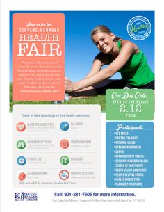 Health Fair Flyer, World Health Day Activities, Wellness Day, Marketing Job, Outreach Program, Fitness Event