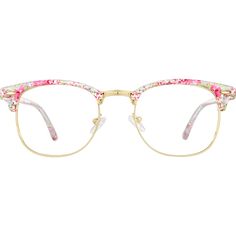 You can't help but feel pretty in a floral eyeglasses. This wide browline is made with lightweight plastic for a comfortable wear. It is available in the following glossy floral prints: black with red flowers; pink flowers; and a bold multi-colored pattern with shades of red/coral/green. Adjustable nose pads provide added comfort. | Zenni Women's Browline Prescription Eyeglasses Pink Floral Mixed Browline Glasses, Classic Vibe, Rim Design, Zenni Optical, Cute Glasses, Oval Face Shapes, Oval Face, Light Spring, Jewelry Lookbook