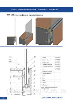 the diagram shows how to install an external door and frame with glass sliding doors, which are