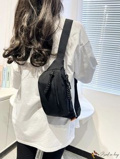 BirdinBag - 2023 New Tide Crossbody Sports Chest Bag - Nylon Cloth Casual Small Bag for Women Table Layout, Details Pictures, Word Wrap, Saddle Bag, Bag Style, White Space, Nylon Bag, Chest Bag, Bag For Women