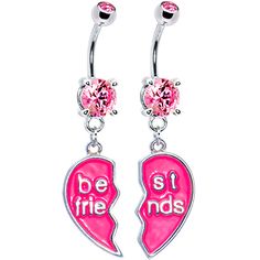 for the best friend! Cute Belly Rings, Belly Button Piercing Jewelry, Bff Jewelry, Navel Jewelry, Dangle Belly Rings, Ring Tattoos, Jewelry Tattoo, Piercing Ring, Body Jewelry Piercing