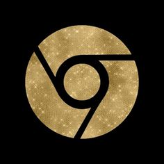 a gold circle with the letter g in it's center and sparkling lights around it