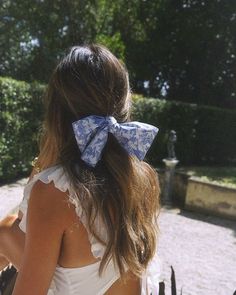 Satin Styles, Hairstyle Ideas, Ribbon, Hairstyles, Satin, Hair, Blue