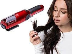 Split-Ender Pro 2 Automatic Easy Split End Remover, Damaged Hair Repair Trimmer for Broken, Frizzy, Dry, and Brittle Split Ends, Men & Women Hair Care Treatment - Red Women Must Haves, Split Ender Pro, Hair Plates, Split Ender, Split Ends Hair, Healthy Shiny Hair, Split End, Blow Dryers, Damage Hair Care