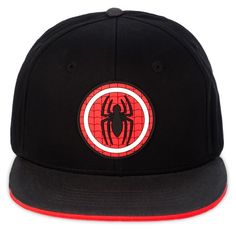 Spider-Man Icon Baseball Cap for Adults | Disney Store Cool Marvel, Man Icon, Embroidered Border, Bare Necessities, Major League, Marvel Characters, Disney Store, Baseball Cap, Spiderman