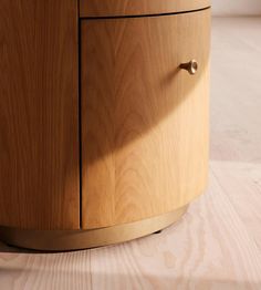 a close up view of a wooden cabinet