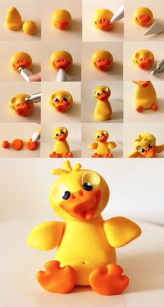 an image of various images of yellow ducks with different expressions on their faces and body