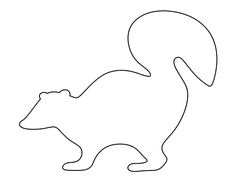 an outline of a squirrel on a white background