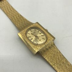 "Rare Beautiful Manius 17 Rubis Antimagnetic Gold Vermeil mechanical Watch Marked Swiss Made on face, Band is marked \"made in Italy\" on clasp. Separate second hand on bottom. Beautiful watch. I could find no other one like it. Condition: Good vintage condition (See Photos) Some of the gold plating is rubbed off slightly on the inside of the band Adjustable Band The mechanism is winding, mechanical, 17 Rubis. I believe that most of the watch is made from silver with gold plate (Vermeil) It is n Beautiful Watches, Wristwatch Men, Swiss Made, Wrist Watches, Mechanical Watch, Digital Watch, Leather Band, Vintage Watches, Gold Watch