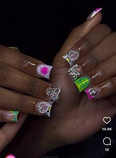 Dope Nail Designs, Short Square Acrylic Nails, Acrylic Nails Coffin Pink