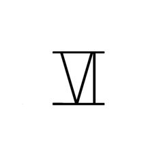 the letter m is made up of black lines and letters that appear to be capitalized