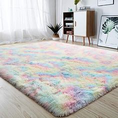 an area rug in the middle of a room