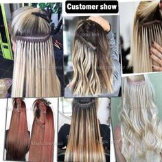 Rapunzel Hair Extensions, Micro Bead Hair Extensions, Beaded Hair Extensions, Micro Ring Hair Extensions, Dark Blonde Hair Color, Beads Ring, Micro Beads, Rapunzel Hair, Weave Styles