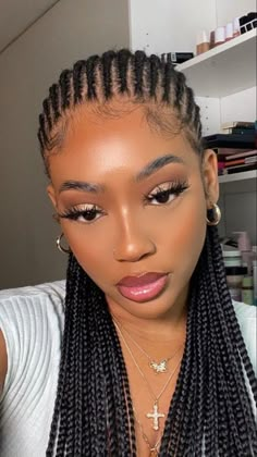 Cornrows Braids For Black Women, Big Box Braids Hairstyles, Feed In Braids Hairstyles, Box Braids Hairstyles For Black Women, Braids Hairstyles Pictures, Braided Cornrow Hairstyles, Quick Braided Hairstyles, Protective Hairstyles Braids, Cool Braid Hairstyles