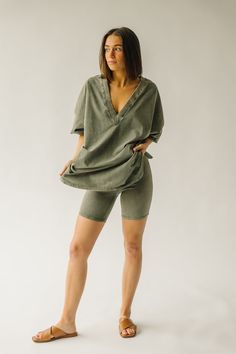 Get ready to hit the road in style with The Langan Basic Bike Shorts in Light Army Green. These comfy shorts will keep you feeling cool and looking cool while you cruise around town. They also pair perfectly wit The Kynaston V-Neck Drop Sleeve Tee in Army Green! Details self/lining: 100% polyester Fabric Care Guide Here Sizing & Fit Measurements are approximate and taken while laying flat across the front. Not doubled. small: waist = 12"; length = 15.5" medium: waist = 13"; length = 16" large: w Midi Skirt Pattern, Green Details, Drop Sleeve, Nursing Friendly, Hit The Road, Comfy Shorts, Top Sales, Small Waist, Cardigan Jacket