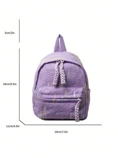 This Stylish Striped Nylon Backpack is the perfect accessory for shopping, travel, and casual outings. It's made from durable nylon and features a trendy striped design, making it both fashionable and functional. Stay organized with its multiple compartments and travel with ease thanks to its lightweight construction. Features : Lightweight, Foldable, High-capacity, Multi-function Color : Purple Pattern Type : Letter, Plaid, Plants Material : Polyamide Type : Classic Backpack Style : Casual, Cute, Preppy, Sporty, Vacation, Funky Closure Type : Zipper Bag Size : Mini Composition : 100% Polyamide Casual Purple Nylon Backpack, Casual Purple Backpack, Casual Purple Backpack With Zipper Closure, Spring Travel Nylon Backpack, Nylon Backpack For Everyday Use In Spring, Spring Nylon Backpack For Everyday Use, Backpack Style, Transparent Bag, Crochet Fabric