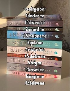 Order To Read Shatter Me Series, Shatter Me Series Book Covers, Shatter Me Restore Me, Order Of Shatter Me Series, Shatter Me Book Order, Shatter Me Series Free Pdf, Shatter Me Series Spicy Chapters, Matched Book Series, Shatter Me 1st Book