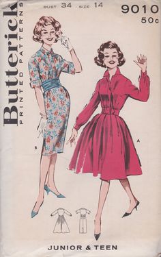 an old sewing pattern for a women's dress