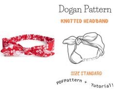 two different types of headbands are shown with the instructions for how to tie them