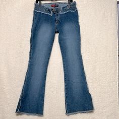 Younique Jeans Belted Raw Edge Flare Mid Rise Stretch Denim Y2k With Tags Never Worn Like New. Sz 13 Y2k High Rise Cotton Flare Jeans, Y2k Style Denim Blue Cotton Jeans, Y2k Denim Blue Cotton Jeans, Blue Cotton Y2k Flare Jeans, Y2k Style Blue Cotton Flare Jeans, Blue Y2k Style Cotton Flare Jeans, Y2k High Rise Cargo Jeans, Stretch Cotton Y2k Jeans, Y2k High Rise Denim Jeans