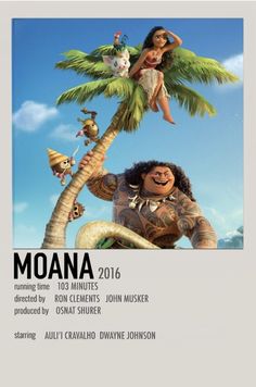 the movie poster for moana