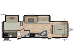 the floor plan for a travel trailer