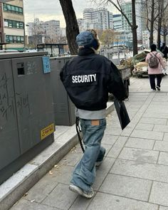 Security Guards Aesthetic, Security Outfit, Security Jacket, Security Gaurd Outfits, Security Guard Uniform, Asap Rocky Cargo Pants, Sick Clothes, Apparel Design Inspiration, T Dress