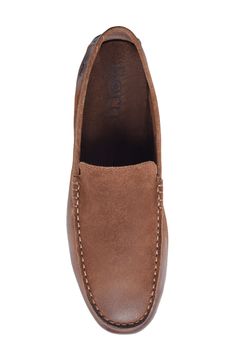 Earthy leather distinguishes an Opanka-constructed slip-on styled with moc-stitch detailing and set on a driving-style sole. Slip-on style. Leather upper and lining/rubber sole. By Børn; imported. Men's Shoes. Suede Lined Driving Loafers With Round Toe, Leather Moc Toe Driving Moccasins, Casual Leather Moccasins With Plain Toe, Casual Leather Moccasins With Textured Sole, Leather Sole Slip-on Driving Moccasins, Leather Sole Slip-on Moccasins For Driving, Slip-on Moccasins With Textured Sole For Driving, Driving Slip-on Moccasins With Textured Sole, Leather Moccasins With Moc Toe