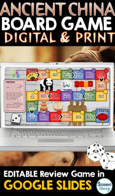 BOTH DIGITAL & PRINT Board Game using Google Slides and Google Classroom! Perfect review game before the exam! Sound effects, Dice, and Game Markers. and 13 EDITABLE Questions and Answers Included! Aligned with: Ancient China Exam China Resources This resource is part of the Ancient Civilizations (Entire) Curriculum Digital Board, Game Google, Ancient Mesopotamia, Review Games, Mesopotamia, Ancient China, Questions And Answers, Sound Effects, Ancient Civilizations