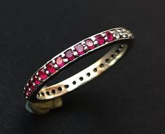 925 solid sterling silver fashionable Eternity minimalist ring, with Natural Pink Ruby and Crystals  Faceted Cut Round Shaped gemstone, Ring Weight - 2.30 Gram Stone Size - 2 x 2 MM (Pink Ruby)                     - 2 x 2 MM ( Crystals) Ring Size - Choose From Variation Please, This ring is made from 925 sterling silver. This natural Pink Ruby ring is finely polished to give a brilliant mirror finish. With rejuvenating design and sleek appearance, this ring looks stunning on fingers. If you have Elegant Silver Stackable Ruby Ring, Silver Ruby Half Eternity Ring, Silver Ruby Ring With Half Eternity Design, Silver Ruby Ring With Half Eternity Band, Elegant Sterling Silver Stackable Ruby Ring, Elegant Stackable Ruby Ring In Sterling Silver, Silver Gemstone Eternity Band Fine Jewelry, Silver Gemstone Eternity Band In Fine Jewelry Style, Sterling Silver Gemstone Eternity Band