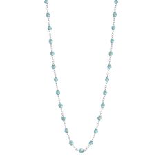 Gigi Clozeau - Classic Gigi Aqua necklace, White Gold, 16.5 Gigi Necklace, Aqua Necklace, Necklace White Gold, Necklace White, Beach Bag, Ring Earrings, Anklets, Necklaces Bracelets, White Gold