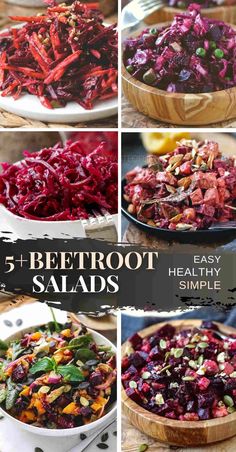 the steps in how to make beetroot salads for dinner or dessert with text overlay