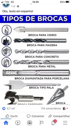 an image of different types of tools in spanish