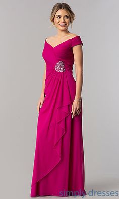 Fuchsia Mother Of The Bride Dress, Styles Plus Size, Mother Of The Groom Gowns, Short Party Dresses, Mother Of The Bride Dresses Long, Long Evening Dresses, Simply Dresses, Mother Of The Bride Gown, Homecoming Party