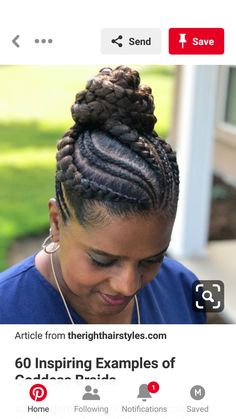 Goddesses Braids, Cornrow Updo, Cornrows Updo, Goddess Braids Updo, Goddess Braid Styles, Updos Hair, Fav Hairstyles, Feed Ins, Braids Summer